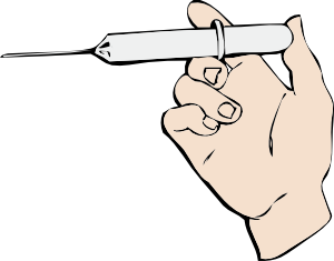 free vector Hand And Syringe clip art