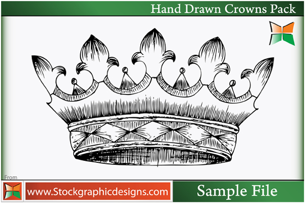 free vector Hand Drawn Crowns