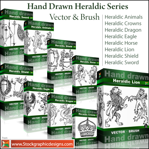 free vector Hand Drawn Heraldic Elements
