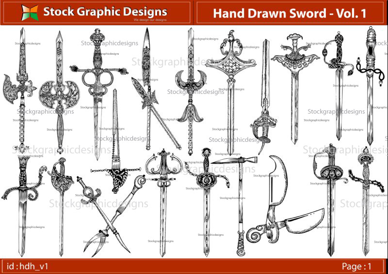 free vector Hand Drawn Sword