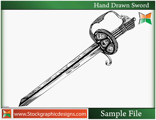 free vector Hand Drawn Sword