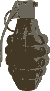 free vector Hand Grenade clip art