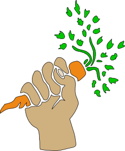 free vector Hand Holding Carrot clip art