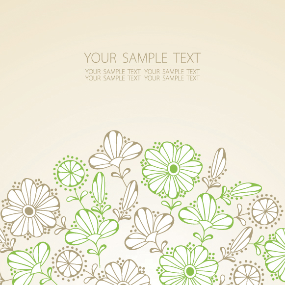 free vector Handpainted flowers vector background