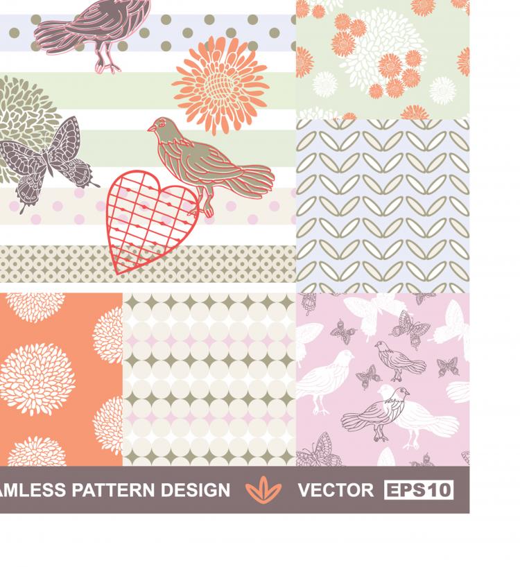 free vector Handpainted pattern background 01 vector