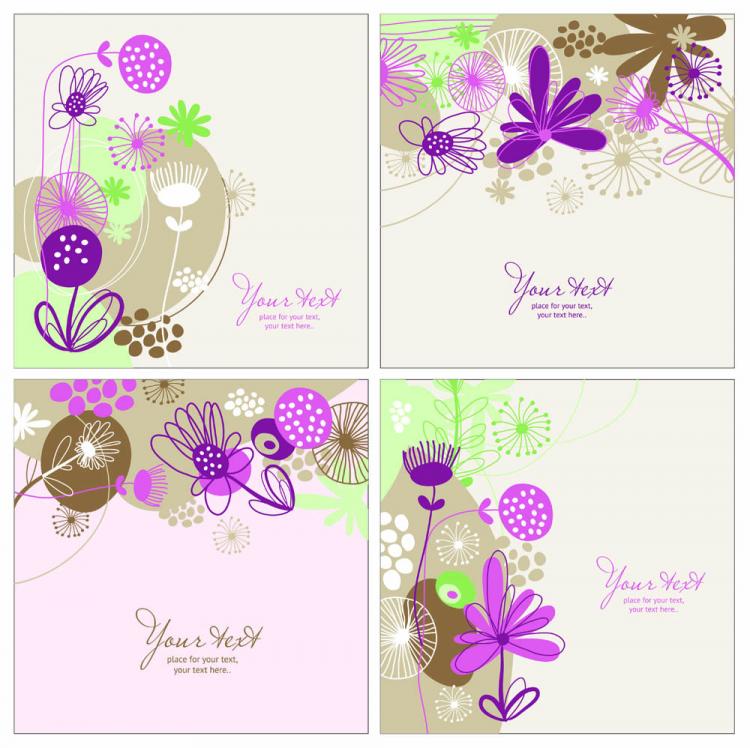 free vector Handpainted pattern background 02 vector