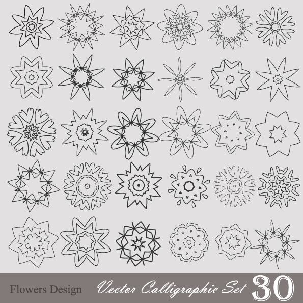 free vector Handpainted pattern style 01 vector