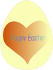 free vector Happy Easter Heart clip art