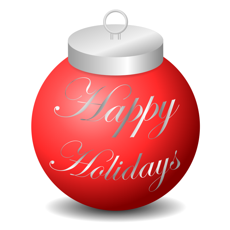 Download Happy Holidays Ornament (102256) Free SVG Download / 4 Vector