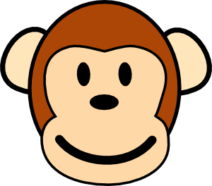 free vector Happy Monkey clip art