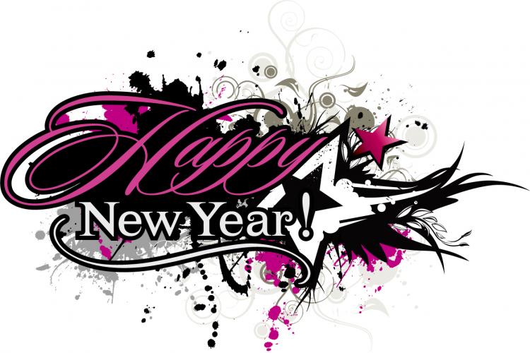 free vector Happy new year and happy birthday trend vector decoration