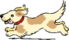free vector Happy Running Dog clip art