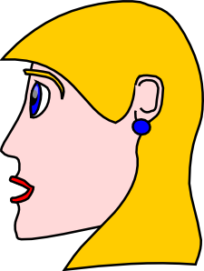 free vector Head Lady Woman Blond clip art
