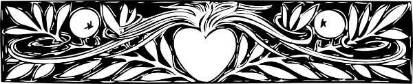 free vector Heart And Branches Border clip art