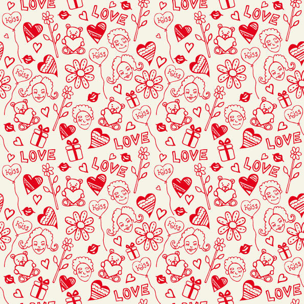 Heart background cute pursuit (17619) Free EPS Download / 4 Vector