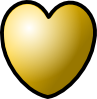 free vector Heart Gold Theme clip art