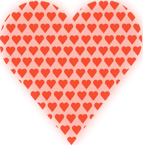 free vector Heart In Heart Light Red clip art
