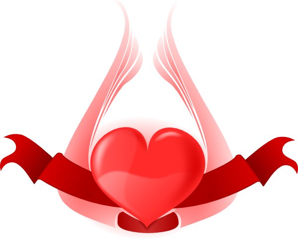 free vector Heart With Wings clip art