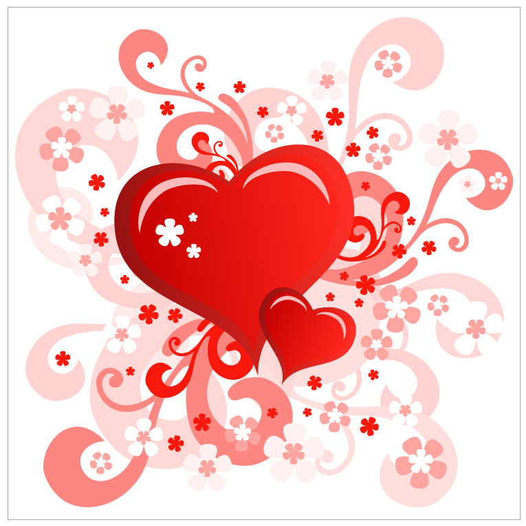 free vector Heartshaped valentine39s day card 02 vector