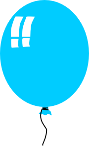 free vector Helium Blue Balloon clip art