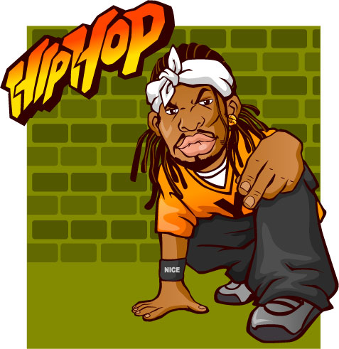 Hip Hop Vectors (120530) Free AI Download / 4 Vector