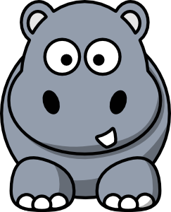 free vector Hippo clip art