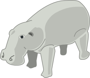 free vector Hippopotamus clip art