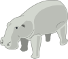 free vector Hippopotamus clip art