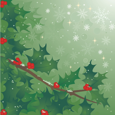 free vector Holly tree vector material
