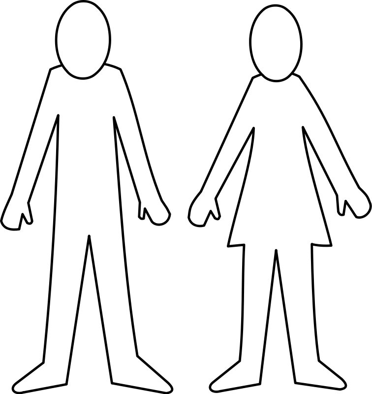 free vector Homme et femme / Man and woman
