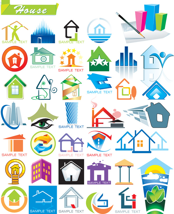 free vector House with ecological theme icon vector