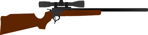free vector Huting Rifle With Scope clip art
