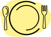 free vector Iammisc Dinner Plate With Spoon And Fork clip art