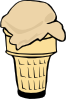 free vector Ice Cream Cone (1 Scoop) clip art