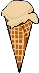 free vector Ice Cream Cone (1 Scoop) clip art