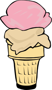 free vector Ice Cream Cone (2 Scoop) clip art