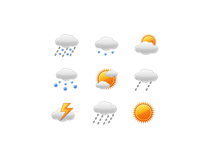 free vector Icon daquan weather articles vector