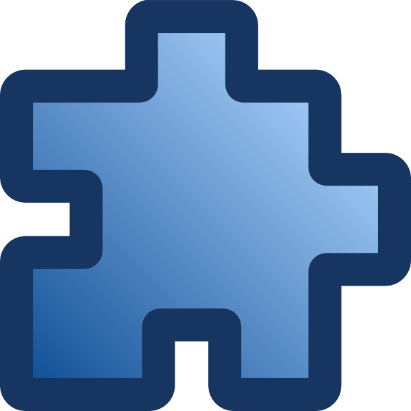 free vector Icon Puzzle Blue clip art