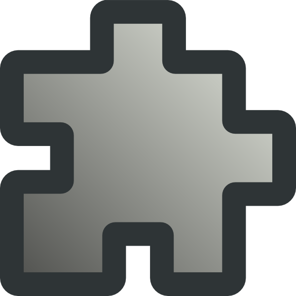 free vector Icon Puzzle Grey clip art