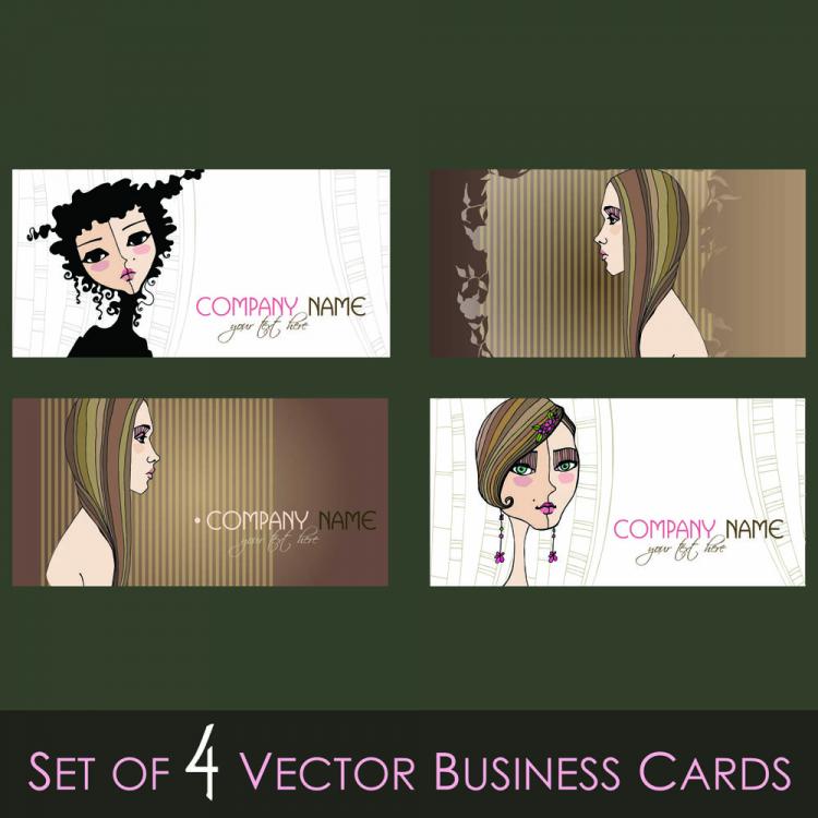 free vector Illustration card template 03 vector