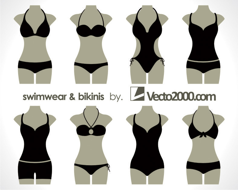 free vector Illustration vector of swimwear and bikinis