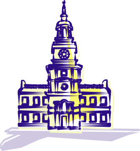 free vector Independence Hall clip art