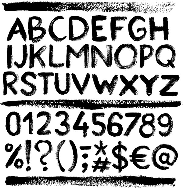 free vector Ink letters vector