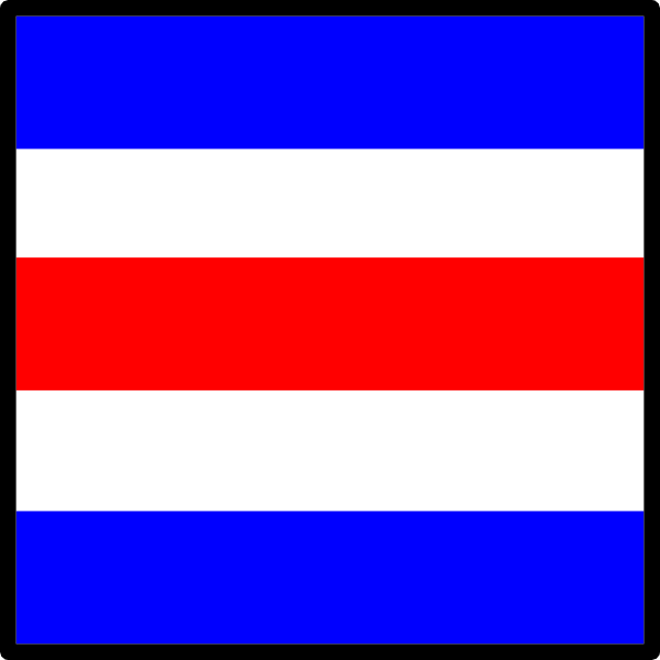 free vector International Maritime Signal Flag Charlie clip art