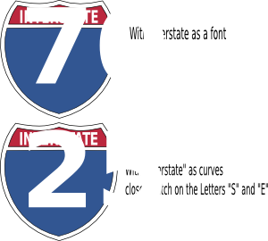 free vector Interstate Highway Sign clip art