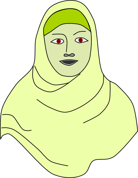 free vector Islamic Hijab Vail Headscarf clip art