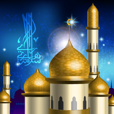 free vector Islamicstyle castle vector 1