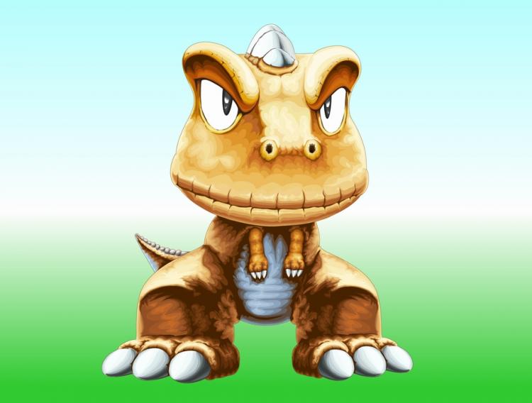 free vector Japanese comics small dinosaur argonne
