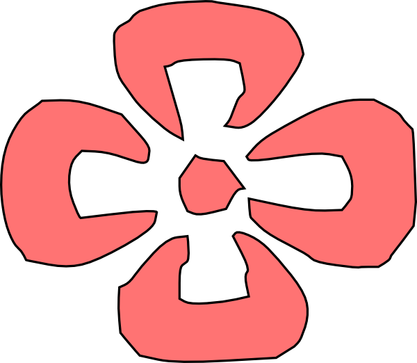 free vector Japanese Decorative Red Flower clip art