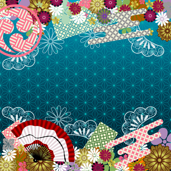 Japanese wind pattern background (17861) Free EPS Download / 4 Vector